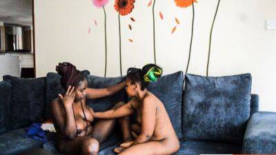 Kenyan neighbours fire up couch lesbian sex - drtuber.com