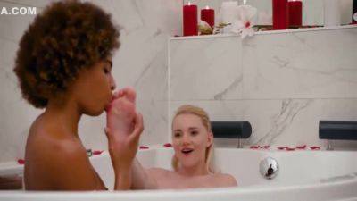 Luna And Lesbian Interracial Bath Time - Mandy Tee - upornia.com
