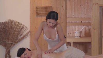 Coco - Coco De Mal And Eileen Sue - And Lesbian - Brunette - Double Dildo - Oil Massage - The Wet Touch - upornia.com