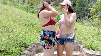 Having Lesbian Sex With My Stepsister On A Walk To The Farm - Porn In Spanish - upornia.com - Spain