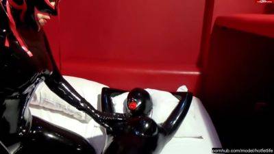 Two Latex Lesbians Enjoys The Full Encasement Game With Rubber Catsuit Condom Outfit - Part 1 - upornia.com