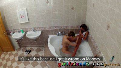 Gina Devine - Gina Devine and Eufrat share a steamy bath & make out like wild lesbians - sexu.com - Czech Republic