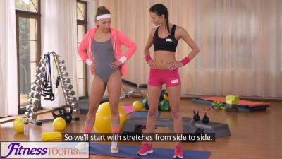 Kate Sin, Whitney Conroy and their lesbian gym workout partner in HD - sexu.com - Czech Republic