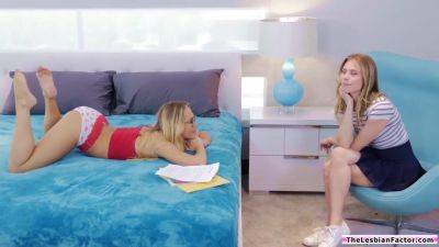 Carter Cruise - Anya Olsen, Lesbian Fingering And Carter Cruise In Blonde Nerd Roommate - upornia.com