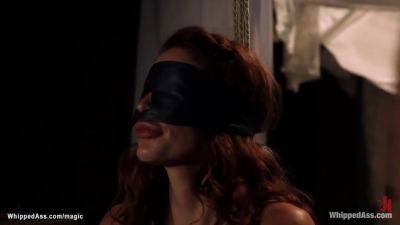 Blindfolded Ginger Lesbian Gets Whipped - hotmovs.com