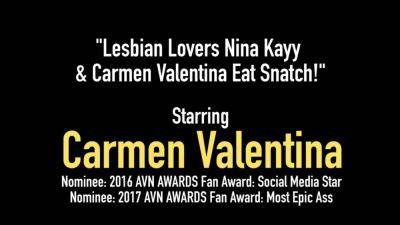 Lesbian Lovers Nina Kayy Carmen Valentina Eat Snatch - hotmovs.com