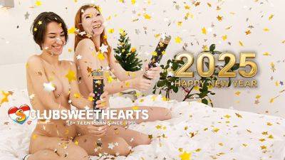 Happy New Year with Lesbians Danise & Mia By ClubSweethearts - txxx.com