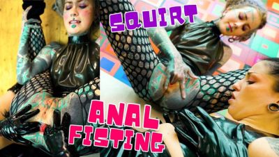 Goth Lesbians Anal Fisting and Squirting Fun in Latex - Wild Gapes and Farting - xxxfiles.com - Germany - Britain