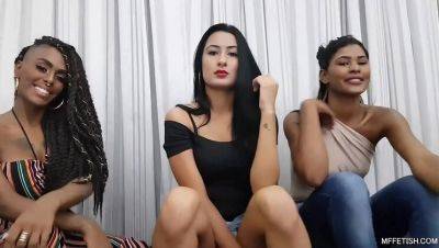 Hot Brazilian Lesbians Kissing with Tongue - Sensual and Intense Game - xxxfiles.com - Brazil