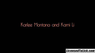 Dani Daniels - Karlie Montana, Dani Daniels And Kami Li In Lesbian Surprise - hotmovs.com