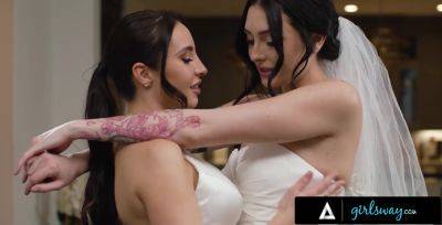 Charlotte Sins - Charlotte Sins and Melissa Stratton celebrate their wedding with lesbian fuck - anysex.com